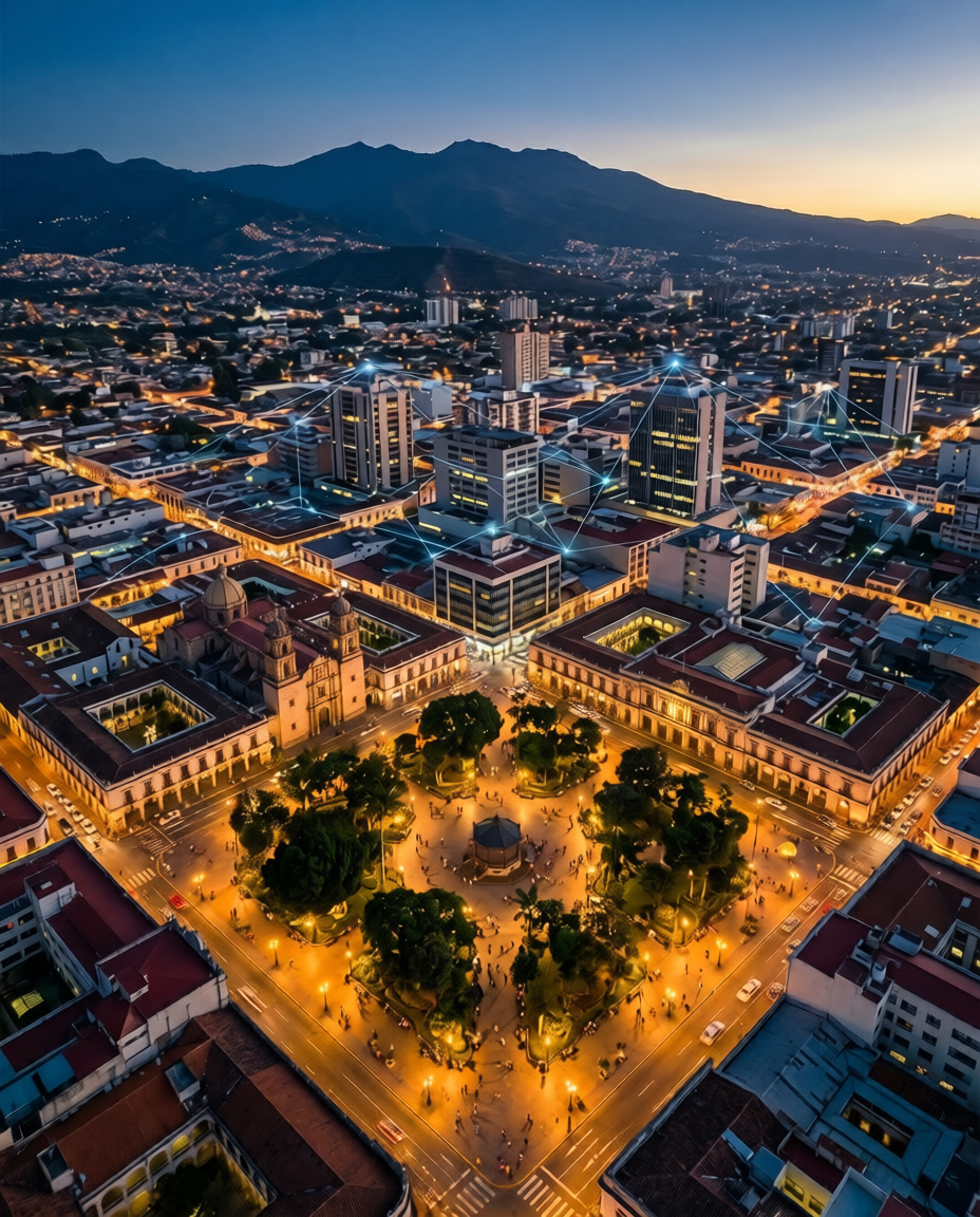 Ciudad inteligente con red digital — Mónica Fonseca HumanCity